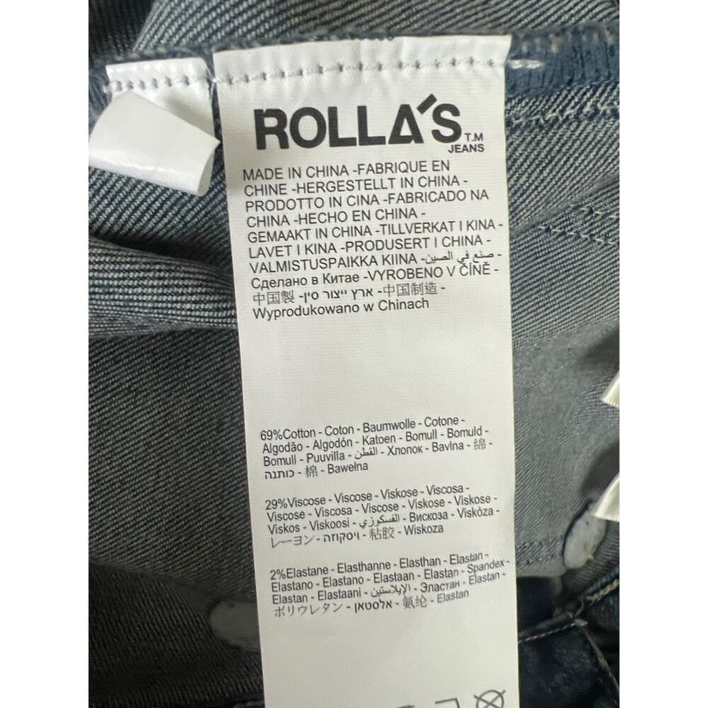 Rollas Women’s East Coast Flare High Rise Y2K Flared Stretch Blue Jeans Size 29 - Picture 10 of 12
